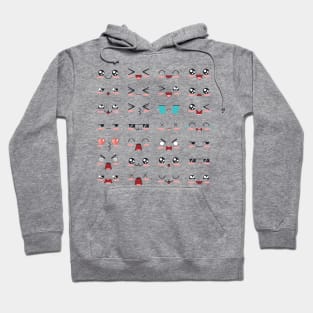 Kawaii emoticon faces Hoodie